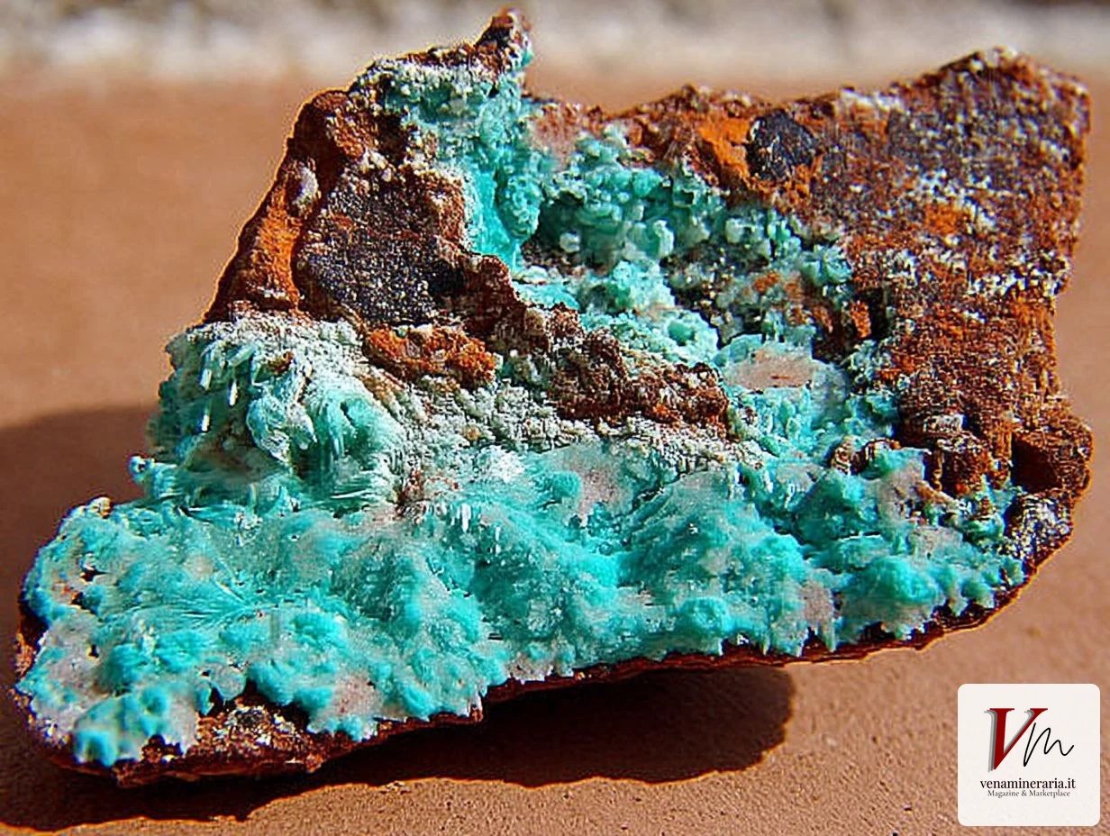 Auricalcite delle miniere di Montevecchio, Guspini, Sardegna