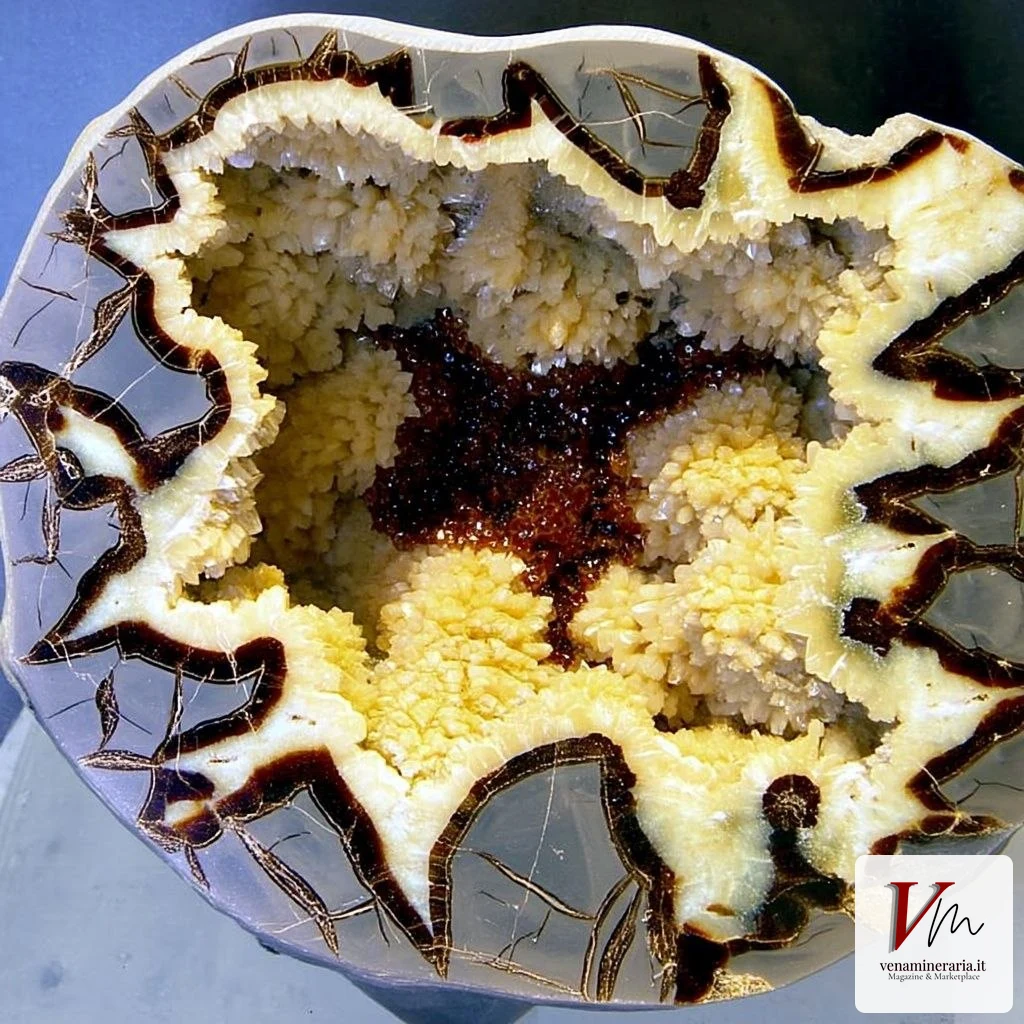 Un geode di tipo sedimentario (septaria)
