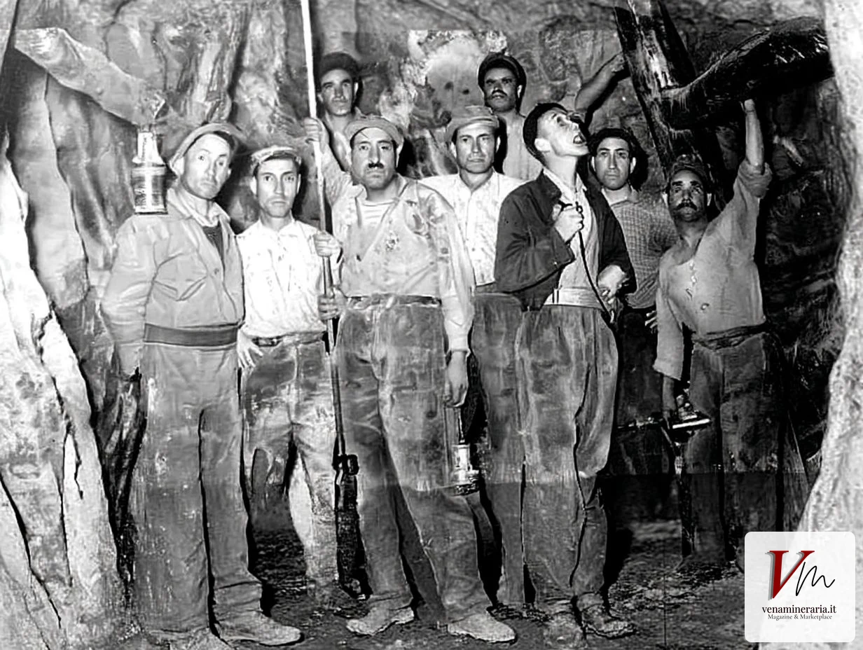 Operai della miniera di Cozzo Disi, 4 luglio 1916
