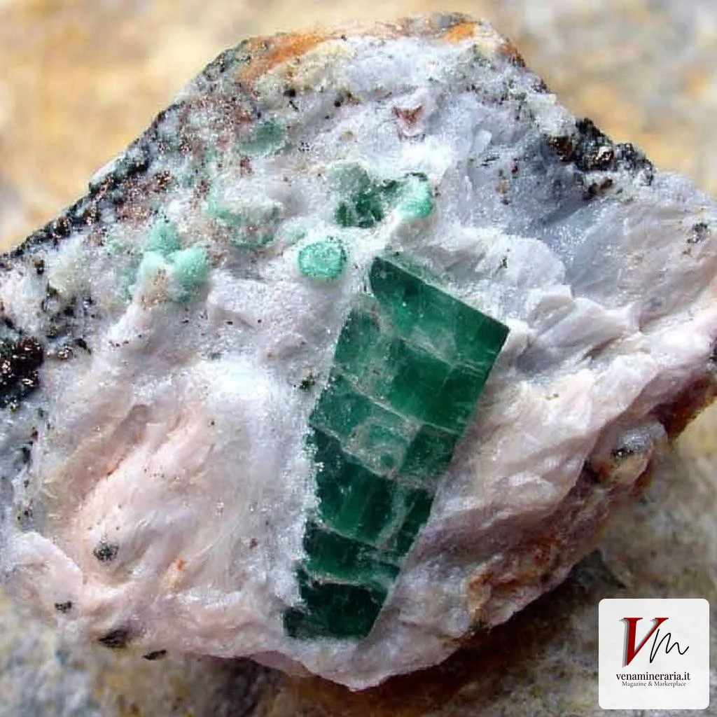 Smeraldo della miniera di Buca della Vena, Stazzema (Toscana)
