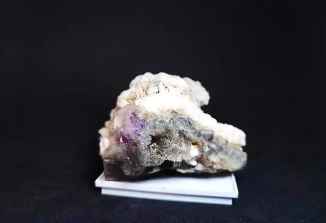 Fluorite con Fantasma Viola su Barite - Monte San Calogero, Termini Imerese