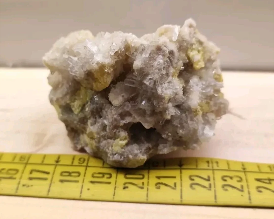 Minerale di Zolfo con Cristalli di Celestina - Caltanissetta, Sicilia