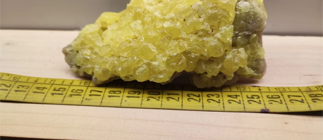 Autentico minerale di zolfo della miniera di Cianciana - oggetto da collezione