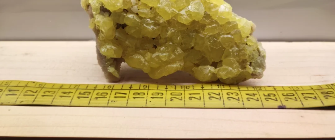 Autentico minerale di zolfo della miniera di Cianciana - oggetto da collezione