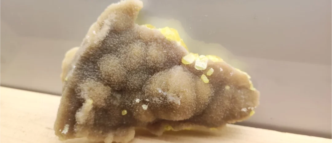 Autentico minerale di zolfo della miniera di Cianciana - oggetto da collezione
