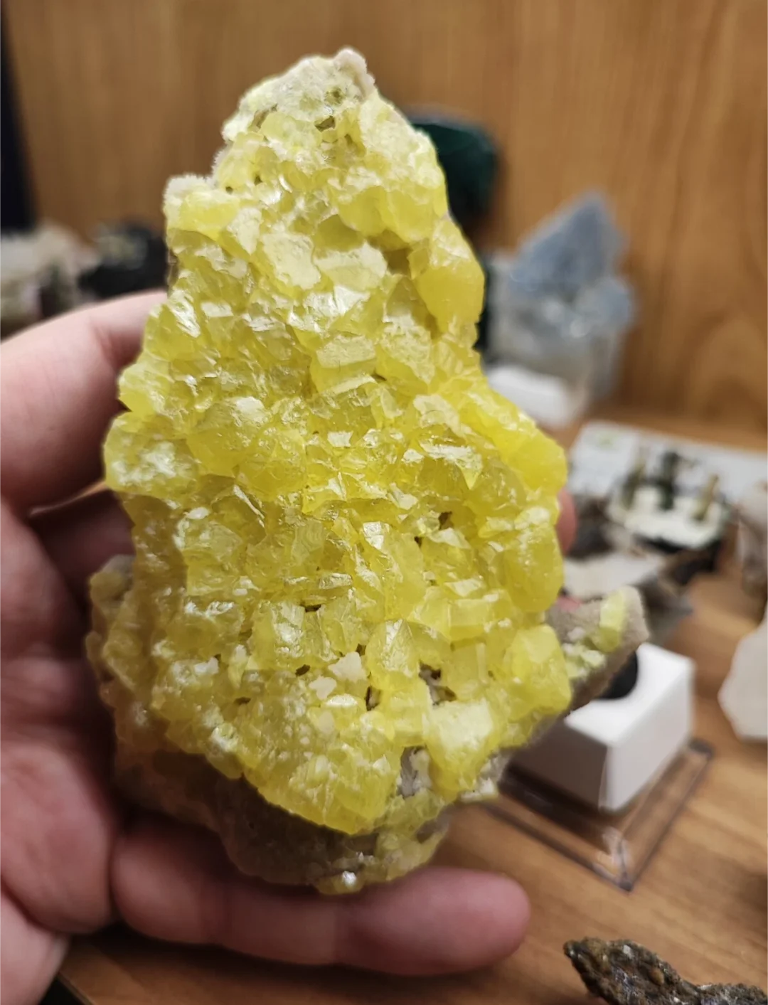 Autentico minerale di zolfo della miniera di Cianciana - oggetto da collezione